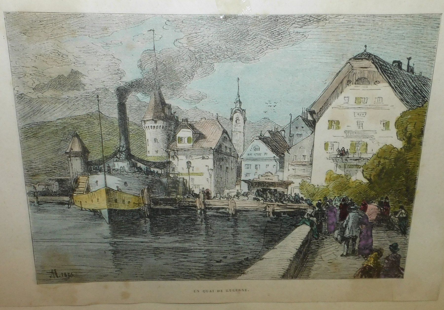 Grafica & Litografie: Graphik antike Graphik Luzern - Un Quai de Lucerne – Usato da Sursee venduto da 76 4