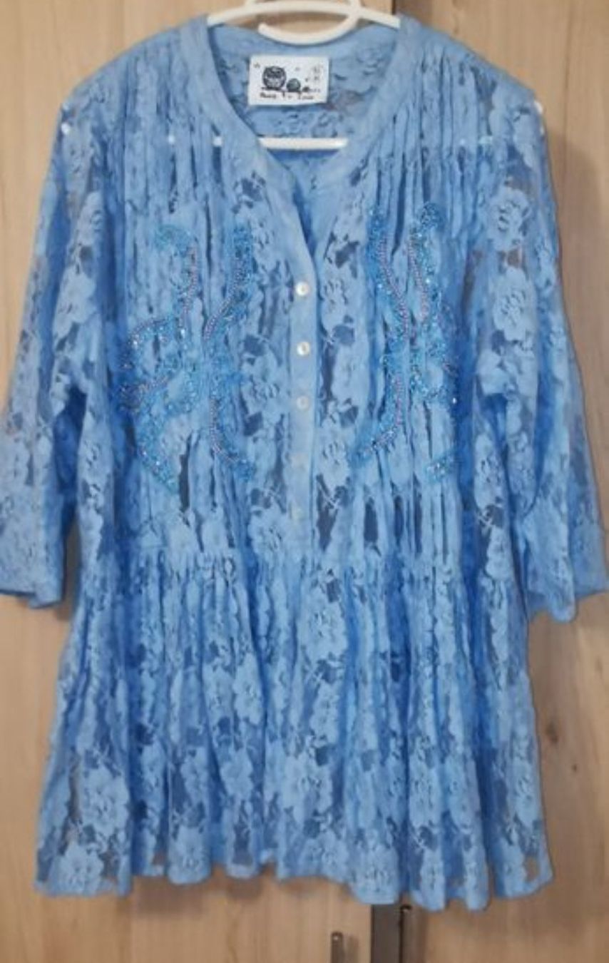 Blusen: Spitzen Bluse Cotton Gr XL – Neu (gemäss Beschreibung) aus Buchs ZH von natu65 8