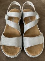Rieker Sandalen neu Grösse 36 silber/weiss