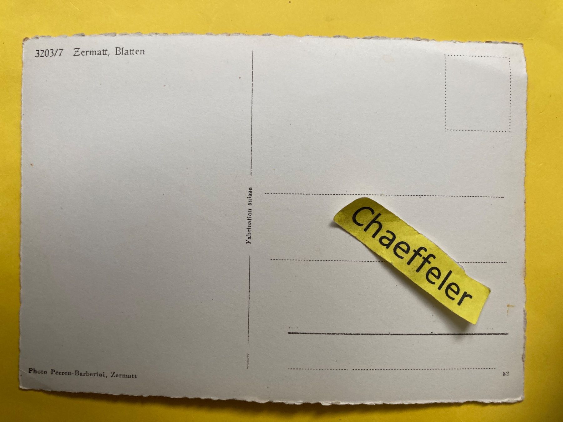 Cartes postales: 3203/7 Zermatt, Blatten – D'occasion à Zürich par Chaeffeler 1