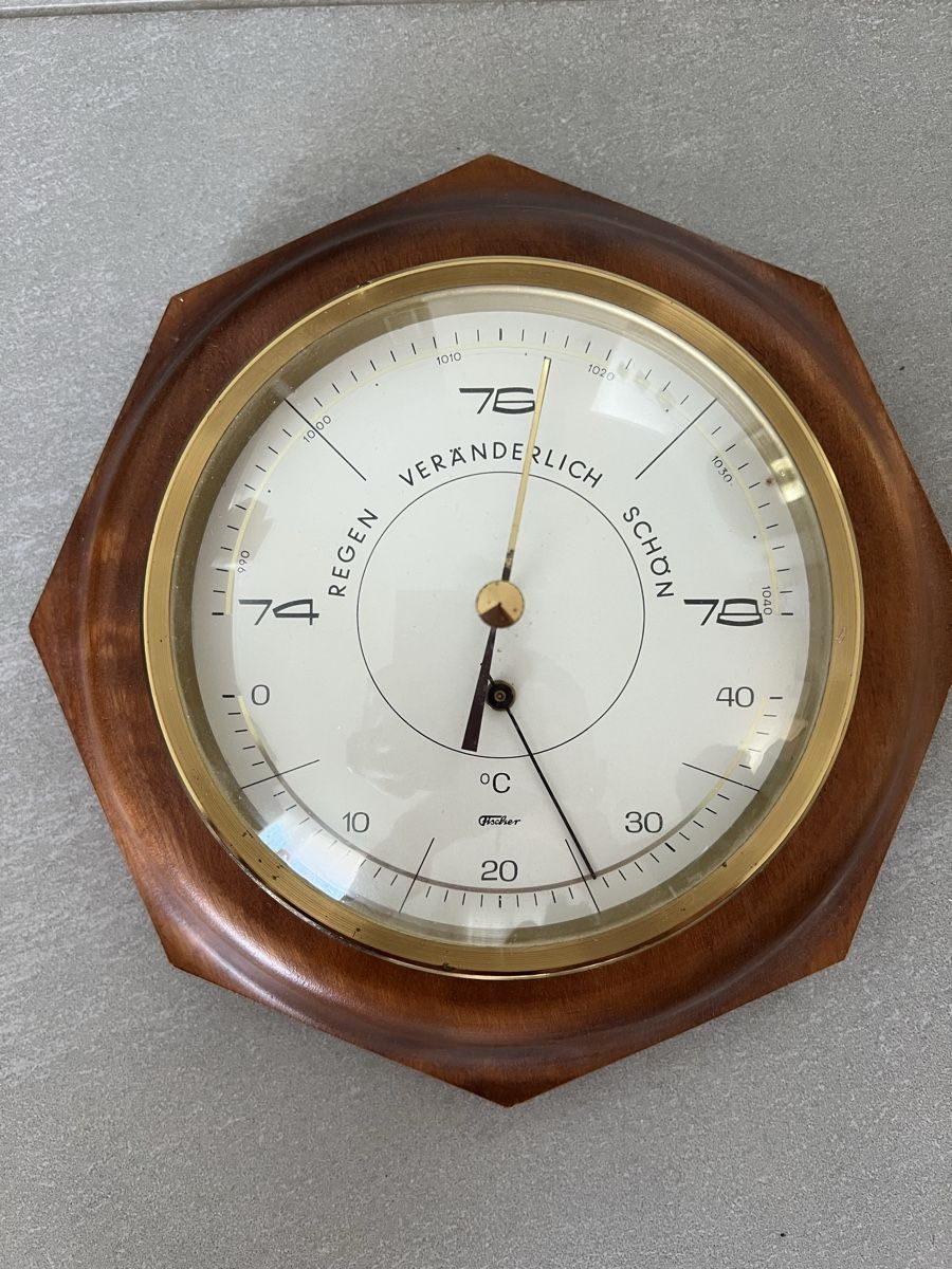 Altri elettrodomestici e apparecchi d’epoca: Fischer Barometer Thermometer Wetterstation Holz – Usato da Moosleerau venduto da Tami8