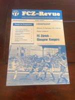 FC Zürich FCZ Vintage Matchprogramm Glasgow Rangers 1976