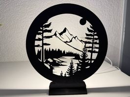 Lampe décorative paysage montagne  🏞️