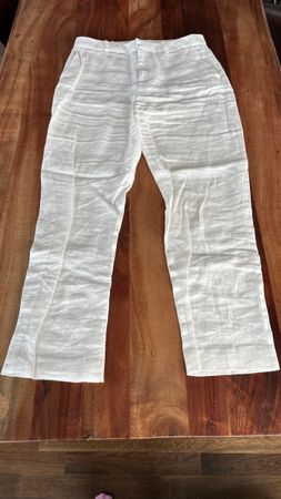 Summer Pants MNG Linen White Gr. S 36 Casual Elegant Chic
