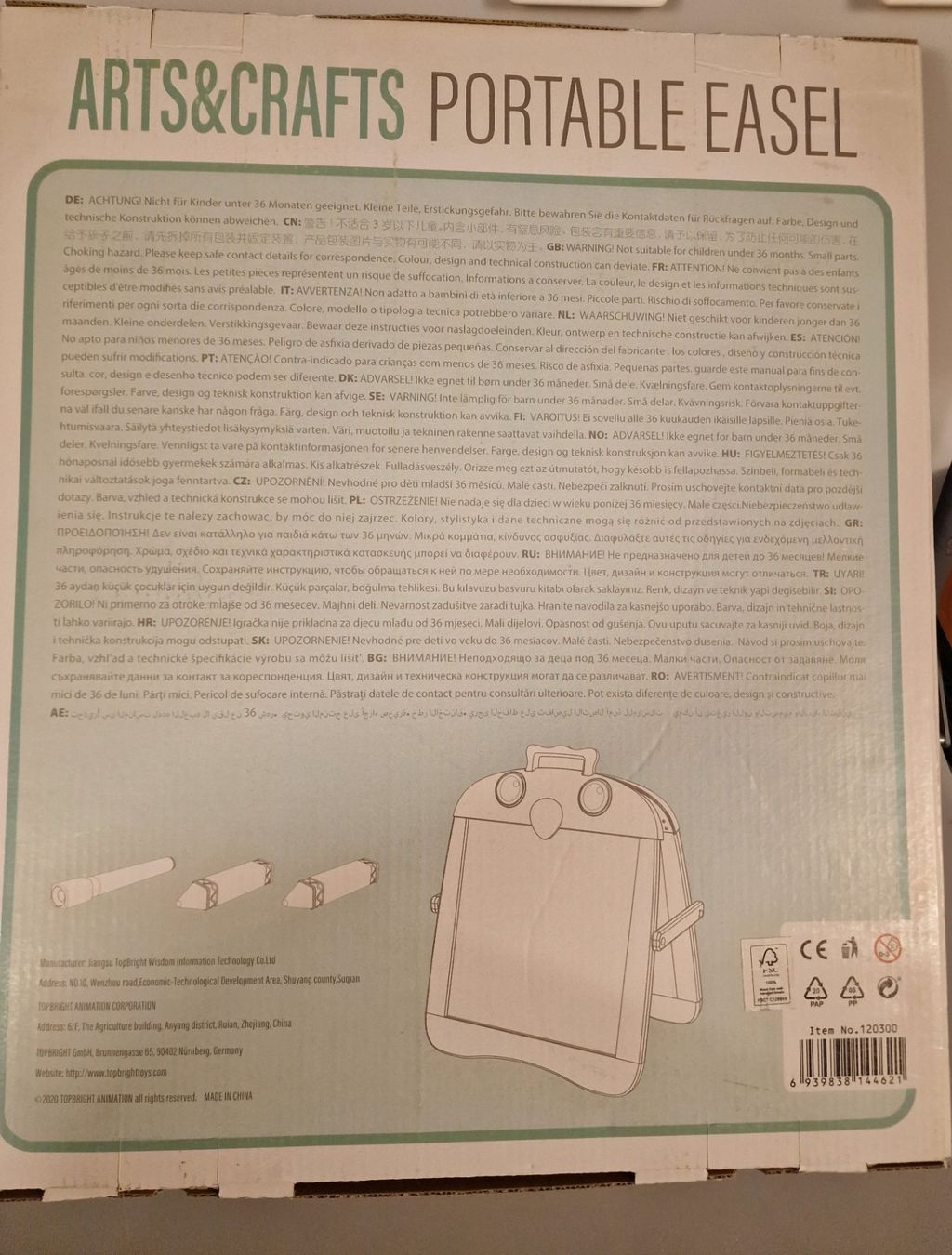 Giocattoli: TopBright Kindertafel  Kreide / Whiteboard  Neu – Nuovo e nell'imballaggio originale da Oberuzwil venduto da aseinkaufswelt 1