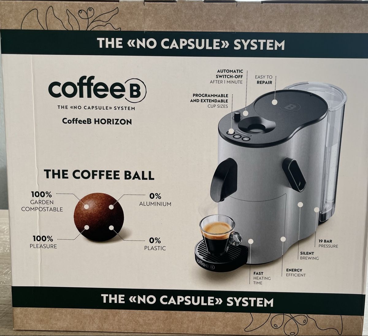 Coffee B Macchine per caffè & Macchine per espresso: CoffeeB Horizon Kaffeemaschine, Kapselloses System – Nuovo e nell'imballaggio originale da Mägenwil venduto da ben_rb7z 2