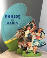 Altes Werbeschild Werbung Karton Aufsteller PHILIPS RADIO