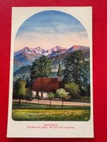 1924 // Beatenberg, Kirche mit Eiger, Mönch und Jungfrau