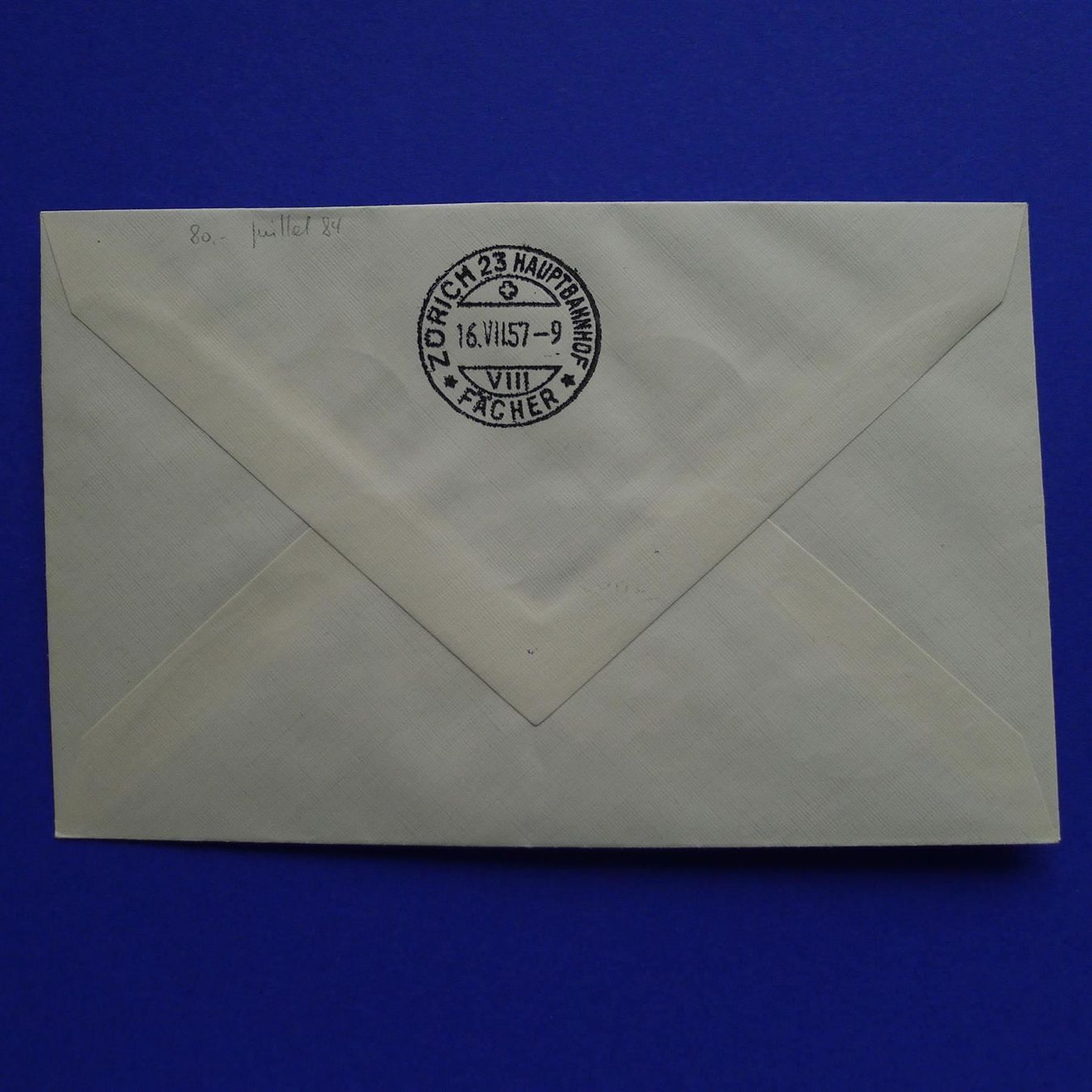 Alle Briefmarken: 1957 FDC Halbmondstempel deutsch – Gebraucht aus Ebikon von SilvioFreund 2