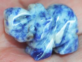 Deko – Heilstein L-361 – Elefant – Blue Spot Jade – ca.27x18