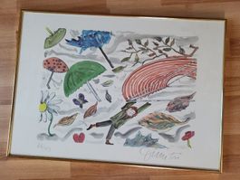 Lithographie 64/153 mit Rahmen guter Zustand Dimitri