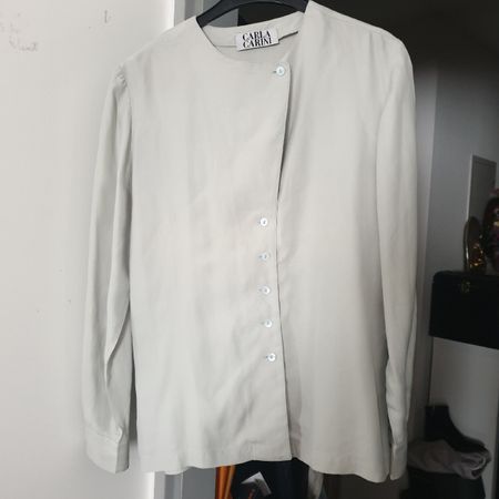 Carla Carini schöne Seidenbluse Gr. 36