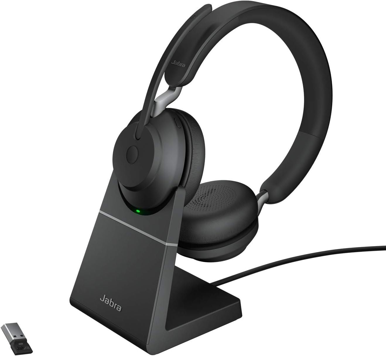 Jabra Kopfhörer: Headset Jabra Evolve2 65 MS mit Ladestation – Gebraucht aus Hunzenschwil von Superhe