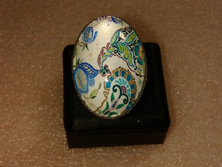 Ringe: RING EDELSTHAL MIT FANTASIE BILD,,GLANZIG – Neu (gemäss Beschreibung) aus Basel von bijoutrie_4
