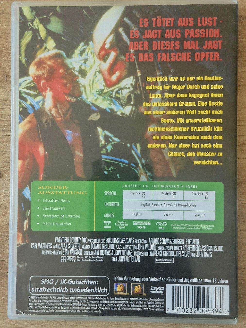 Tutti i DVDs: Predator,  Arnold Schwarzenegger DVD – Usato da Oberembrach venduto da Kady638 1