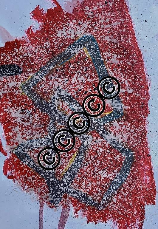 Tableaux: Bild Red Energy  abstraktes Originalgemälde  – Neuf avec emballage d'origine à Goldau par bennschi