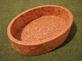 Kork Schale Teller Konfekt Schmuck Behälter oval KLEIN