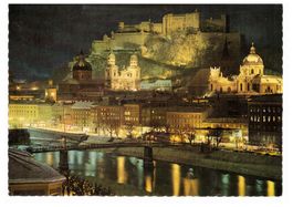 Ansichtskarte 1973, Salzburg bei Nacht