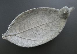 Vogeltränke / Vogelbad aus Kunststein, Länge 25.5 cm / NEU