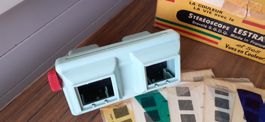 3D Viewer Stereoscope Lestrade 1950er mit Fotoscheiben