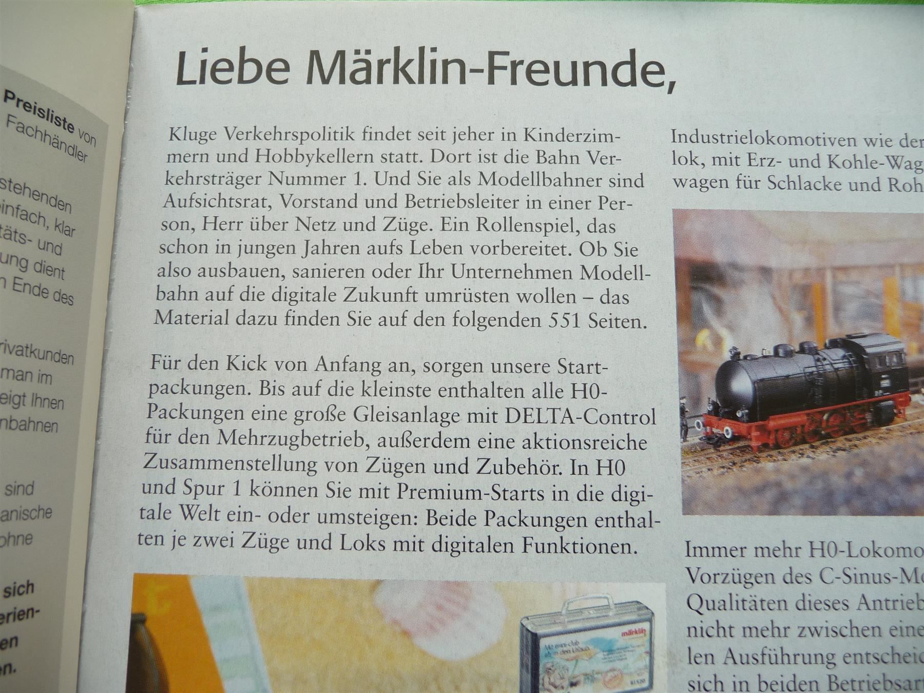 Märklin Modellini di ferrovie: Märklin Program 2001/02 Jahrbuch mit  552 Seiten - VersionDA – Usato da Winterthur venduto da Ricardo211 2