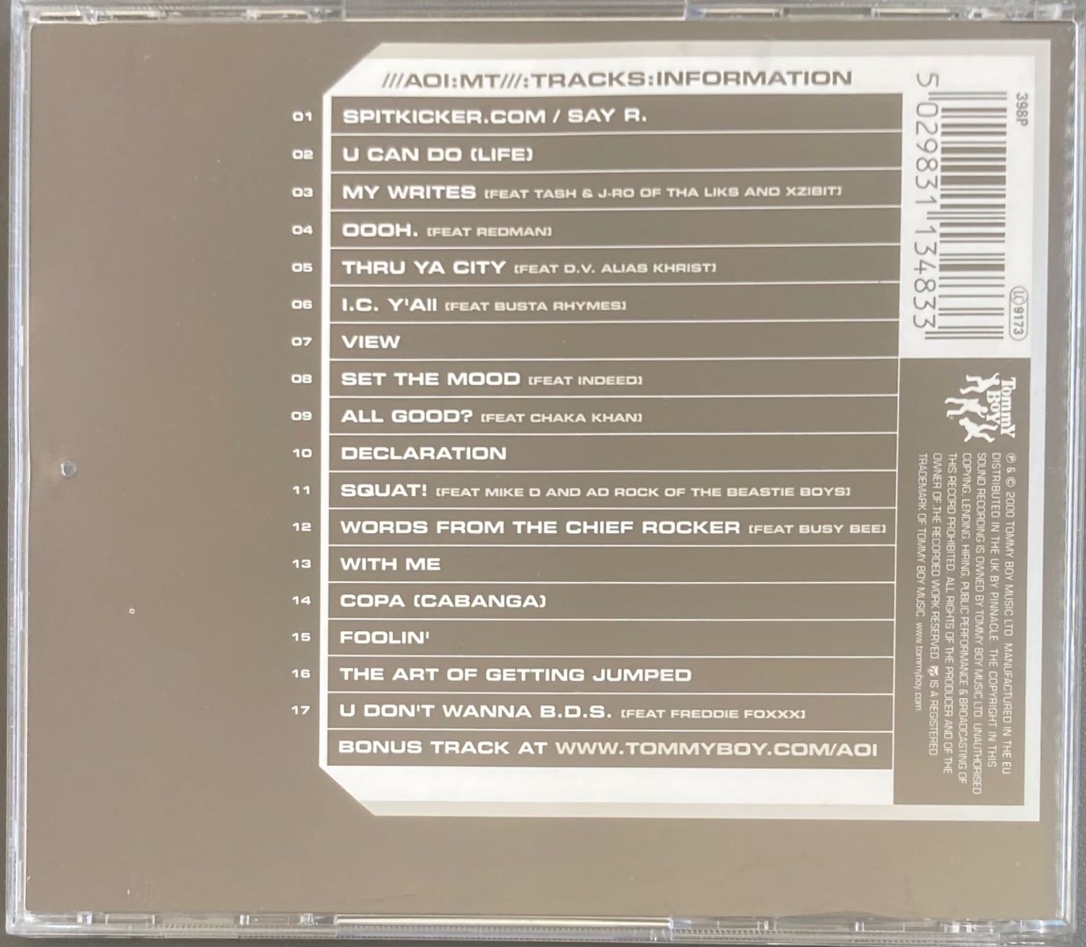 CD: DE LA SOUL - ART OFFICIAL INTELLIGENCE: MOSAIC THUMP – Usato da Poliez-Pittet venduto da Newtown-Records 1