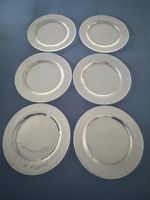 6 Platzteller Glas, inkl. Stoffdeckeli, festlich gedeckt