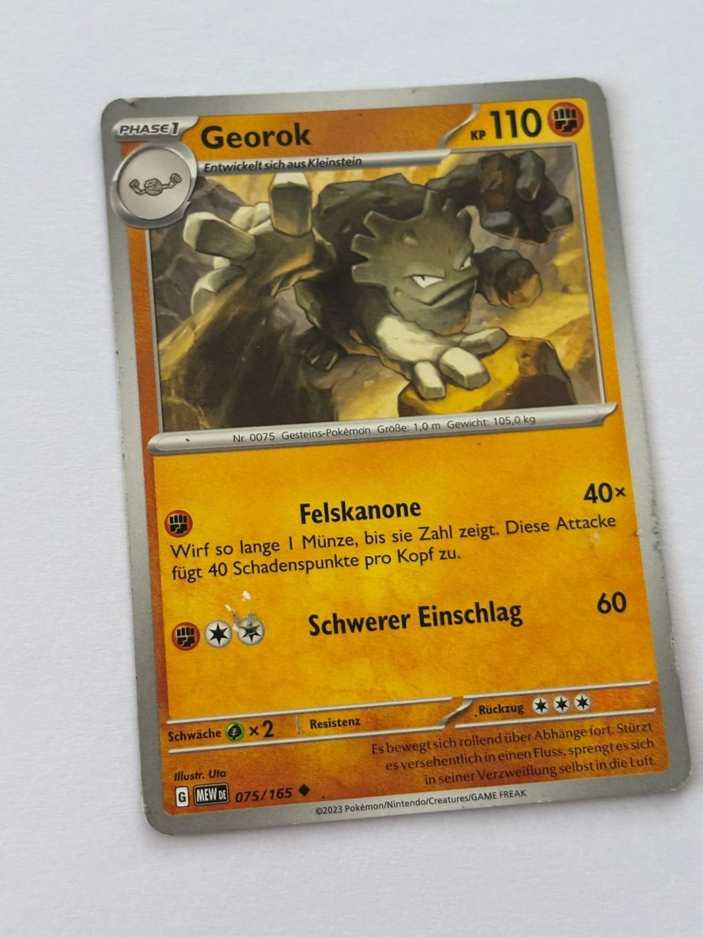 Pokémon Carte collezionabili: Georok 075/165 – Usato da Herisau venduto da Seyashop_2