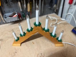 Weihnachtsdeko Treppe mit 7 Kerzen