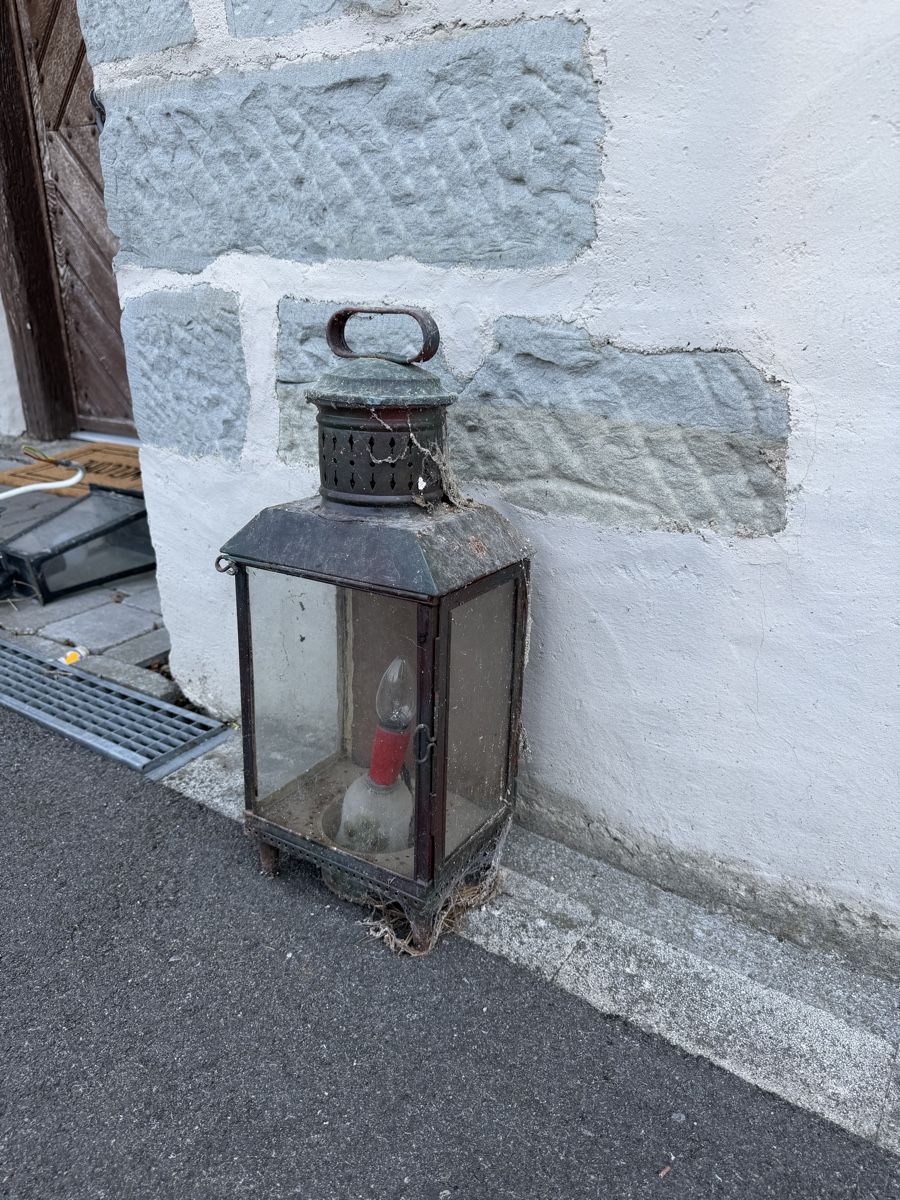 Lampes: Alte Laterne mit Kerzenleuchte – D'occasion à Triboltingen par brunofelber 2