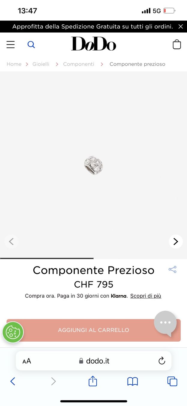 DoDo Ciondoli: Dodo Rondella component in gold with diamonds – Nuovo (secondo la descrizione) da Zürich venduto da Laur29 5