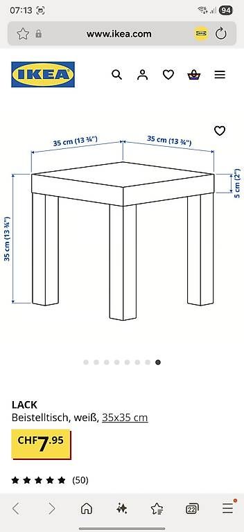 Tables: Beistelltisch weiss IKEA – D'occasion à Richenthal par RahelHe 1