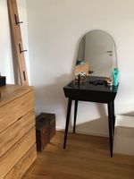 Schmink Tisch, Frisiertisch, Holz black, coiffeuse 1 tiroir