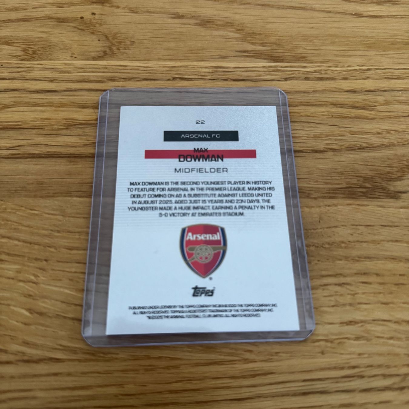 Topps Sammelbilder & Trading cards: Topps Arsenal Team Set Max Dowman Karte – Gebraucht aus Sursee von giu_205 1