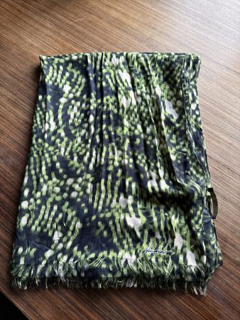 Windsor Foulard Schal grün schwarz weiss Top Zustand