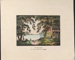 Interlaken von Leissigen Lithographie  nach König selten