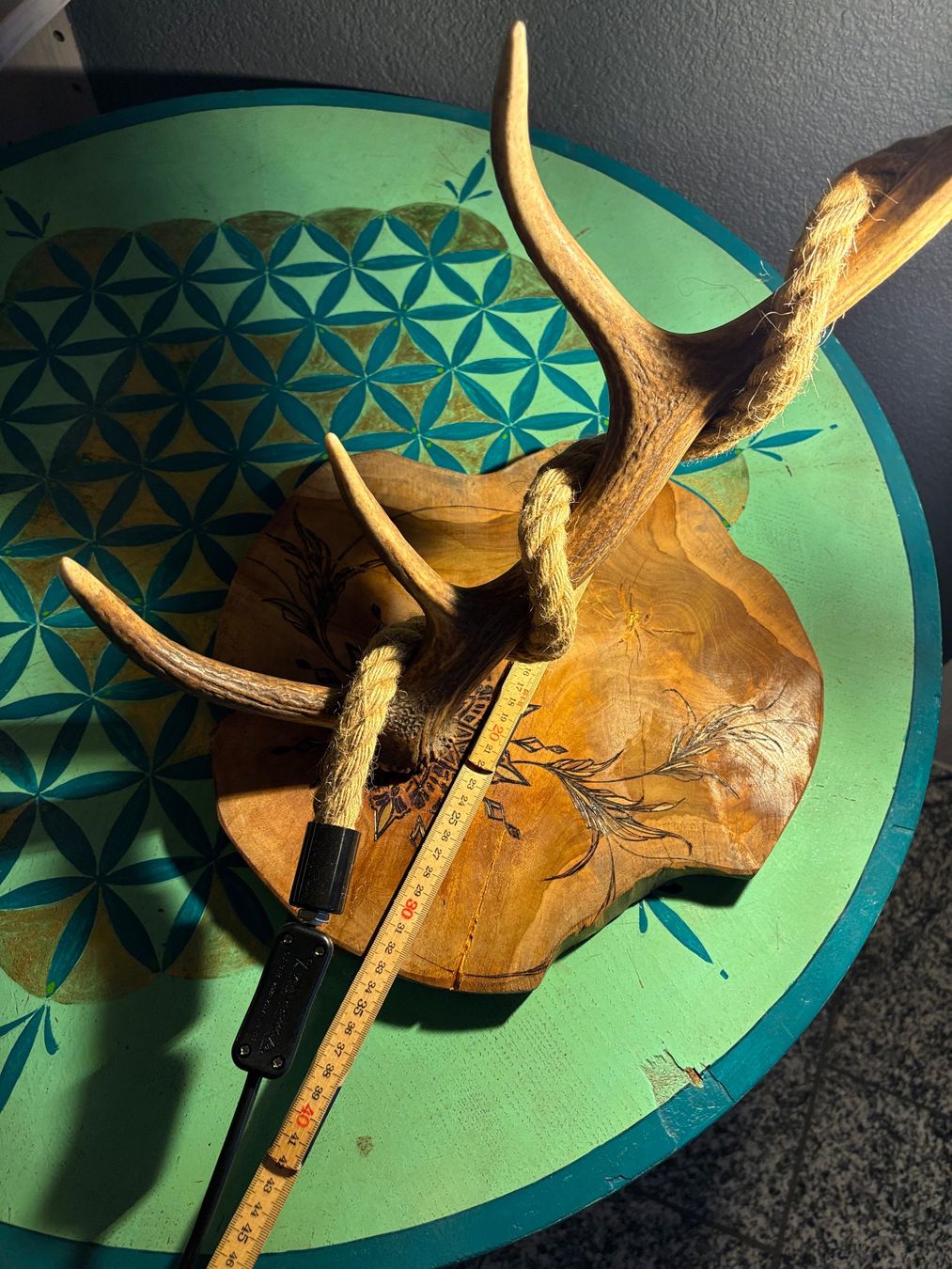 Lampade: Hirschgeweih Lampe mit Mandala – Nuovo (secondo la descrizione) da Erlinsbach SO venduto da sofieee 4