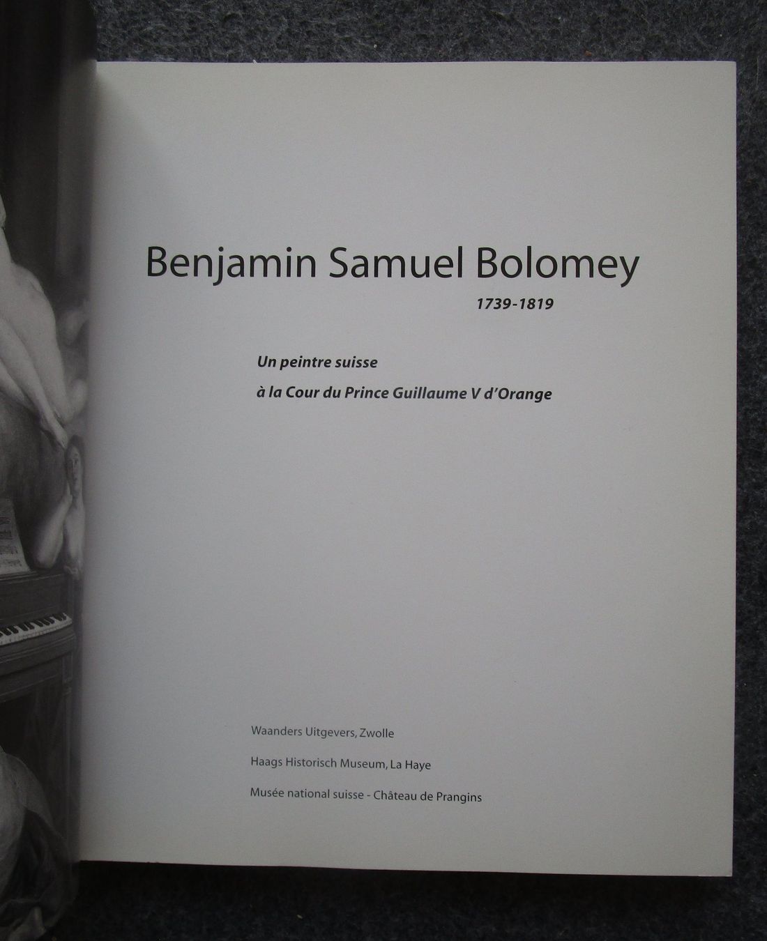 Libri: Benjamin Samuel Bolomey 1739-1819 – Usato da Lausanne venduto da Desevery 1