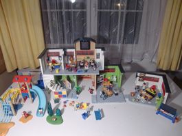 Playmobil Schule +Geschichtsunterricht + Spielplatz