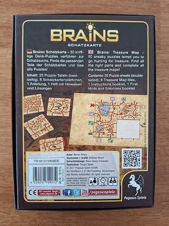 Pegasus Spiele Giochi: Brains Schatzkarte Denkpuzzle – Usato da Engelburg venduto da ellehcim25 1