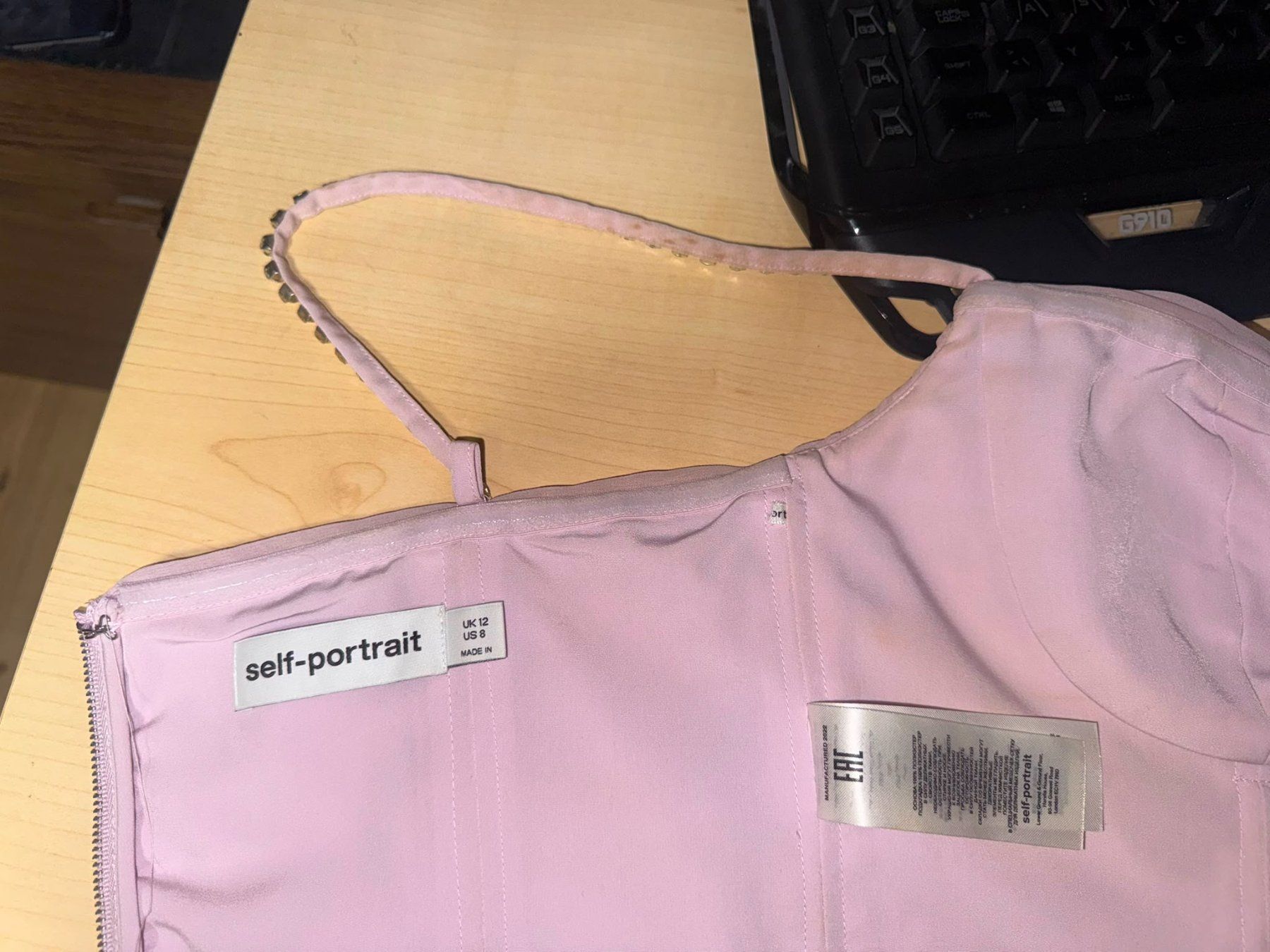 Self-Portrait Tops: Self-Portrait Crystal Embellished Bustier Pink – D'occasion à Schattdorf par Remligand 3
