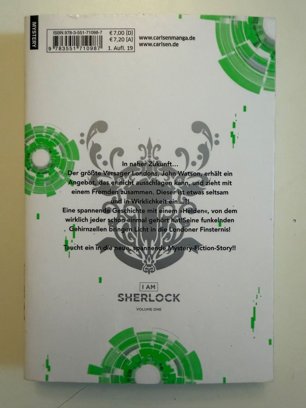 Fumetti: Manga Comic - I AM SHERLOCK 01 - TAKATA / IO – Usato da Münsingen venduto da Ganjam 2