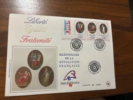 Rarität Couvert Frankreich Liberté Egalité Fraternité