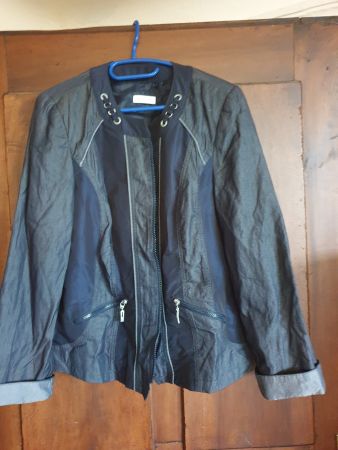 Bonita Übergangsjacke Damen Grösse 44 Grau/Schwarz/Blau