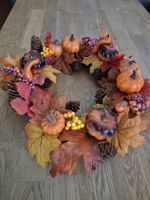 Herbstdeko, Kranz mit Kürbisse