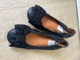 Leder-Ballerina mit Schleife von Lanvin (Gr. 36)