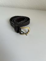 Woven Brown Faux Leather Belt, Ladies Size XS, Classic!
