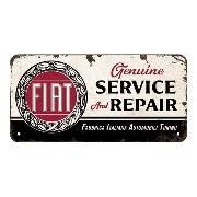 Fiat Ecriteaux: Fiat Service Schild Hängeschild Blechschild 20x10cm NEU – Neuf avec emballage d'origine à Goldach par SSRConzept