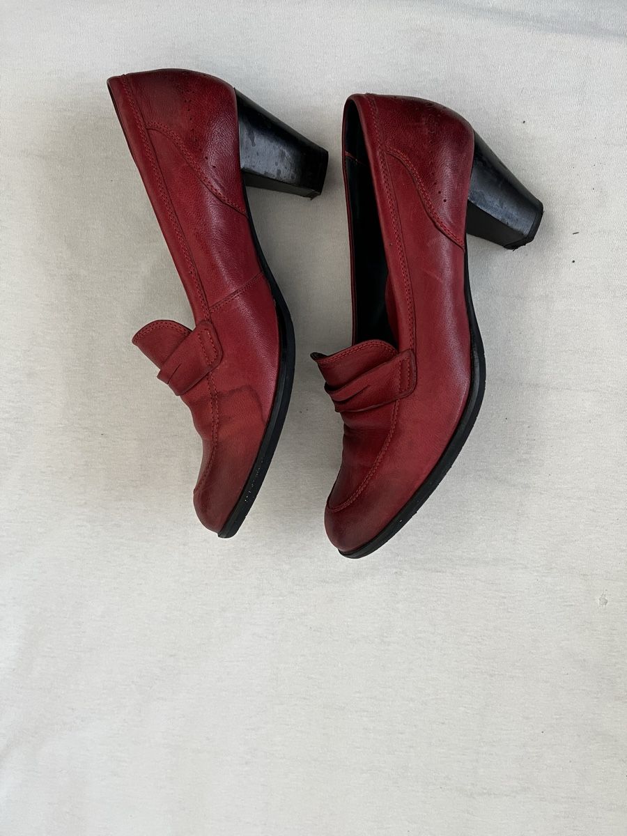 Scarpe da donna: Rote Sioux Lederschuhe Gr. 5 Absatzschuhe – Usato da Thun venduto da elshei 1