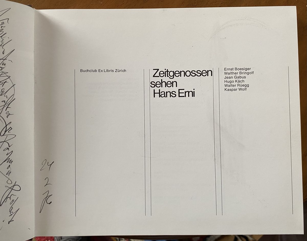 Bücher: Hans Erni – Gebraucht aus Biel/Bienne von sol_7wtq 5